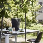 Capi Pot à fleurs Nature Row élégant bas 36x47 cm noir KBLRO782