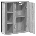 vidaXL Armoire murale de salle de bain miroir sonoma gris 50x21x60 cm
