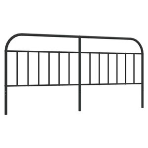 vidaXL Tête de lit métal noir 193 cm