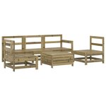 vidaXL Salon de jardin 6 Pièces bois de pin imprégné