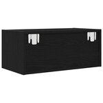 vidaXL Meuble TV chêne noir 60x31x25 5 cm bois d'ingénierie