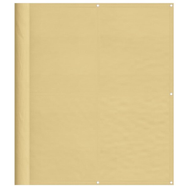 vidaXL Écran de balcon sable 120x500 cm 100  polyester oxford