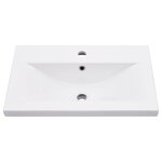 vidaXL Cadre de lavabo de salle de bain vasque à encastrer Noir Fer