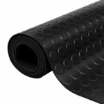 vidaXL Tapis de sol Noir 1 x 2 m Caoutchouc