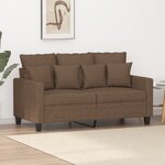 vidaXL Canapé à 2 places Marron 120 cm Tissu