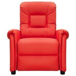 vidaXL Fauteuil inclinable Rouge Similicuir
