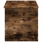 vidaXL Boîte de rangement chêne fumé 90x35x35 cm bois d'ingénierie