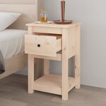 vidaXL Tables de chevet 2 Pièces 40x35x61 5 cm Bois de pin massif