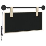 vidaXL Tête de lit suspendue Avec lumière LED Crème Tissu
