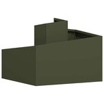 vidaXL Cache-pot de jardin Vert olive 60 x 60 x 50 cm Acier