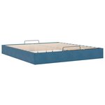 VidaXL Cadre de lit ottoman sans matelas bleu foncé 160x200 cm velours