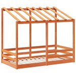 vidaXL Lit pour enfants sans matelas cire marron 70x140 cm pin massif