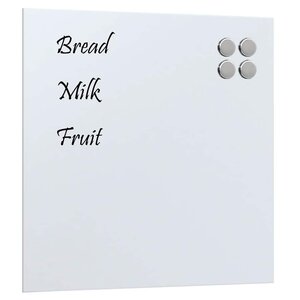 vidaXL Tableau noir magnétique mural blanc 40x40 cm verre trempé