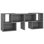 vidaXL Meuble TV Gris 104x30x52 cm Bois d'ingénierie