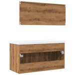 vidaXL Ensemble de meubles salle de bain 3 Pièces bois d'ingénierie