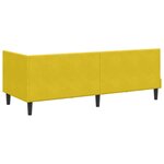 vidaXL Cadre de lit d'angle Jaune 80 cm x 200 cm tissu