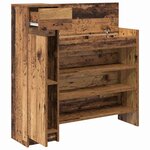 vidaXL Cabinet à chaussures avec porte Bois ancien 100 5 x 28 x 100 cm