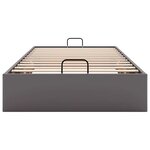 vidaXL Cadre de lit ottoman sans matelas gris 90x200 cm similicuir