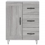 vidaXL Buffet haut Sonoma gris 69 5x34x180 cm Bois d'ingénierie