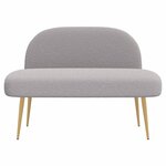 vidaXL Banc rembourré avec dossier Gris clair 110 x 60 x 76 cm Bouclé