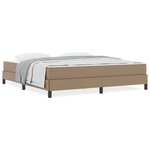vidaXL Lit avec matelas Cappuccino 180 x 200 cm Faux cuir