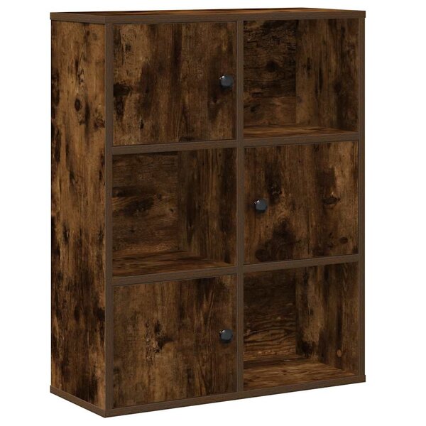 vidaXL Bibliothèque chêne fumé 60x24x76 5 cm bois d'ingénierie