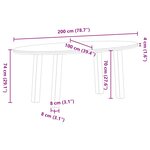 vidaXL Table à manger marron clair bois de chêne massif ovale
