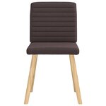 vidaXL Chaises à manger lot de 6 marron foncé tissu