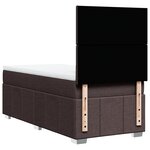 vidaXL Sommier à lattes de lit avec matelas Marron foncé 100x200 cm