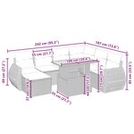 vidaXL Salon de jardin avec coussins 8 Pièces beige résine tressée