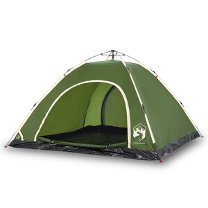 vidaXL Tente de camping 5 personnes vert libération rapide