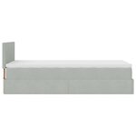 vidaXL Cadre de lit ottoman et matelas gris clair 90x200 cm velours
