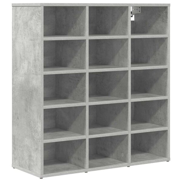 vidaXL Cabinet à chaussures Gris béton 77 5 x 30 x 83 5 cm