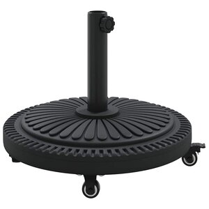 vidaXL Pied de parasol Noir Ø38-48 mm PE  béton et fer