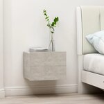 vidaXL Table de chevet Gris béton 40x30x30 cm Bois ingénierie