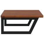 vidaXL Étagère de vasque murale acier et bois de chêne massif