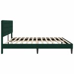 vidaXL Cadre de lit avec tête de lit Vert foncé 180 x 200 cm Velours