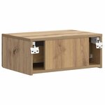 vidaXL Cabinet de chevet mural Chêne artisanal 49 x 34 5 x 20 cm