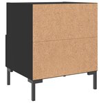 vidaXL Tables de chevet 2 Pièces noir 40x35x47 5 cm bois d’ingénierie
