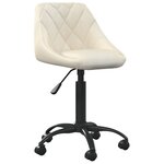 Vidaxl chaise de salle à manger crème velours
