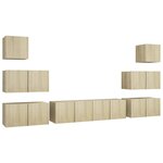 vidaXL Ensemble de meubles TV 8 Pièces Chêne sonoma Bois d'ingénierie