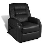 vidaXL Fauteuil inclinable TV Noir Similicuir
