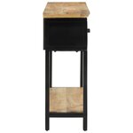 vidaXL Table console 110x30x75 cm bois de manguier massif brut