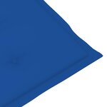 Vidaxl chaises de jardin 6 pièces avec coussins bleu royal bois de teck