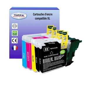 T3AZUR - 5x Cartouches compatibles avec Brother LC1100 XL pour Brother MFC250C  MFC255CW  MFC257CW  MFC290C  MFC295CN  MFC297C  MFC490CN