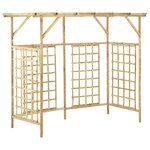 vidaXL Pergola de jardin pour poubelles triples Bois de pin imprégné