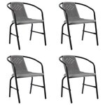 vidaXL Ensemble à manger de jardin et coussins 9 Pièces beige Poly rotin