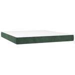 vidaXL Sommier à lattes de lit et matelas Vert foncé 160x200cm Velours