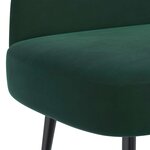 vidaXL Banc rembourré avec dossier Vert foncé 110 x 60 x 76 cm Velours