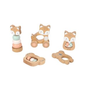 Coffret 5 en 1 de jouets en bois- Animaux